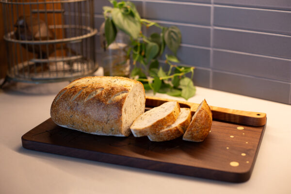 Walnut + Brass Serving Board