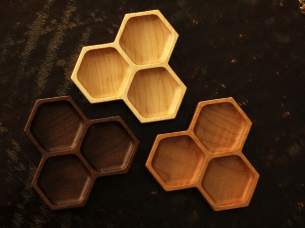 Triple Hexagon Valet Tray Organizer