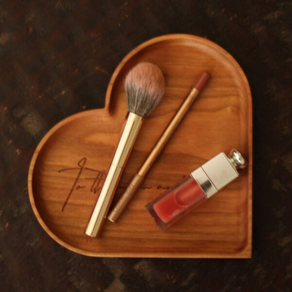 Heart-Shaped Wooden Valet Tray, To the Moon and Back - Image 4