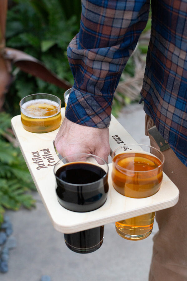 Personalized Wood Beer Caddy: Custom Pint Carrier for Home Bar, Brewery, Restaurant - Image 4