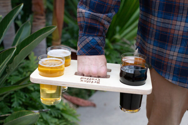 Personalized Wood Beer Caddy: Custom Pint Carrier for Home Bar, Brewery, Restaurant - Image 3