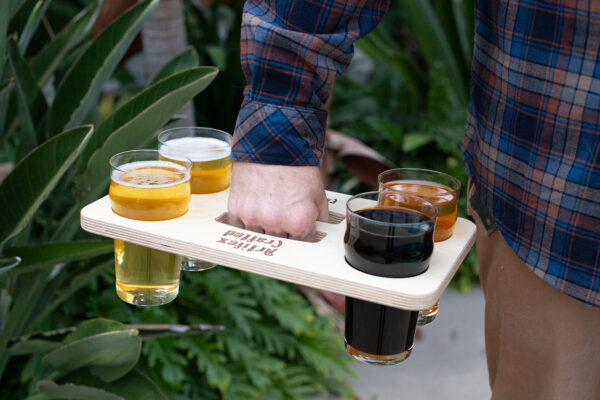 Personalized Wood Beer Caddy: Custom Pint Carrier for Home Bar, Brewery, Restaurant - Image 2